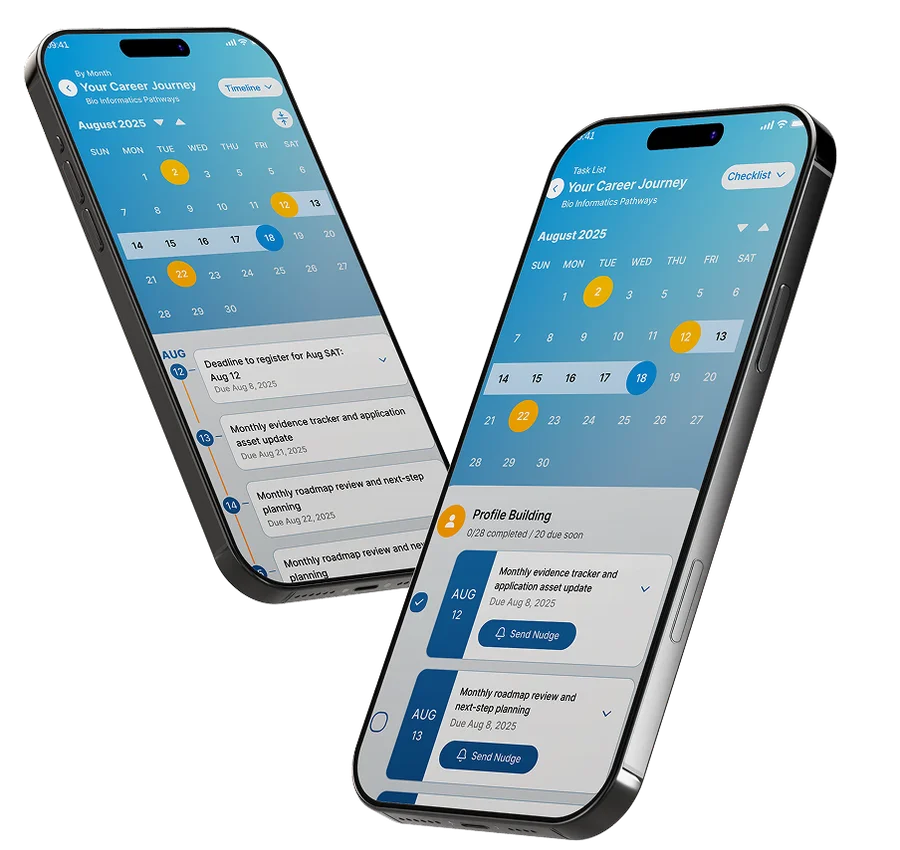 HawkNest student app — career journey planner and profile builder
